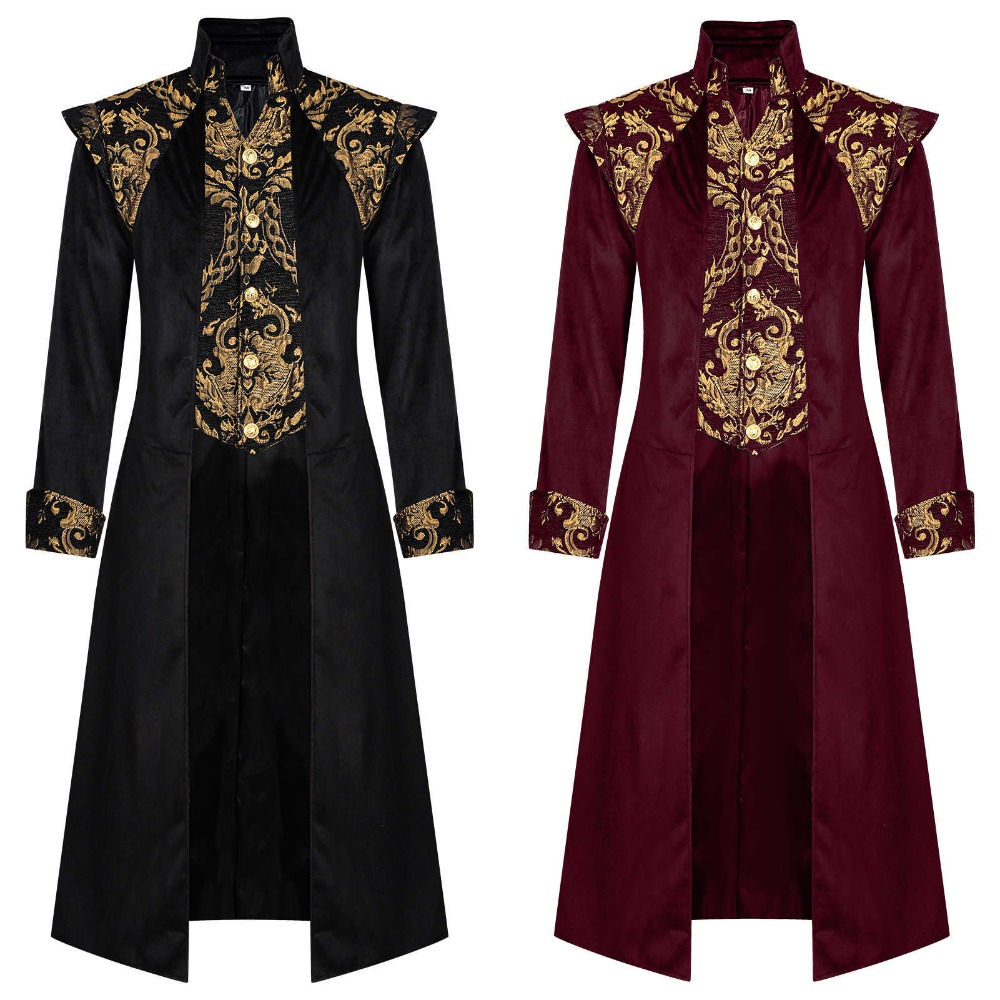 Women'S Gothic Formal Wear - Steampunk Medieval Tailcoat Jacket Victorian Gothic