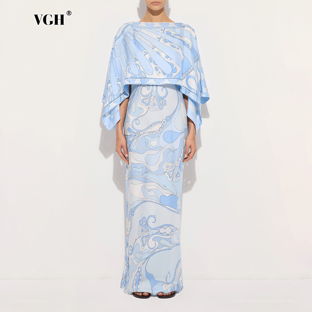 Women Formal Wear For Summer - VGH Light Blue Abstract Print Two