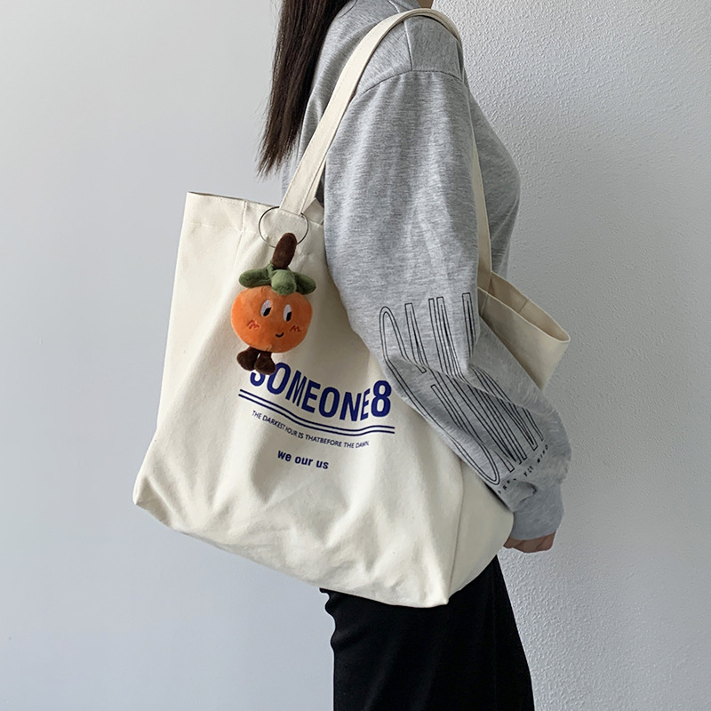 Structured Handbag Work - Letter ins Canvas Bag Student Handbag