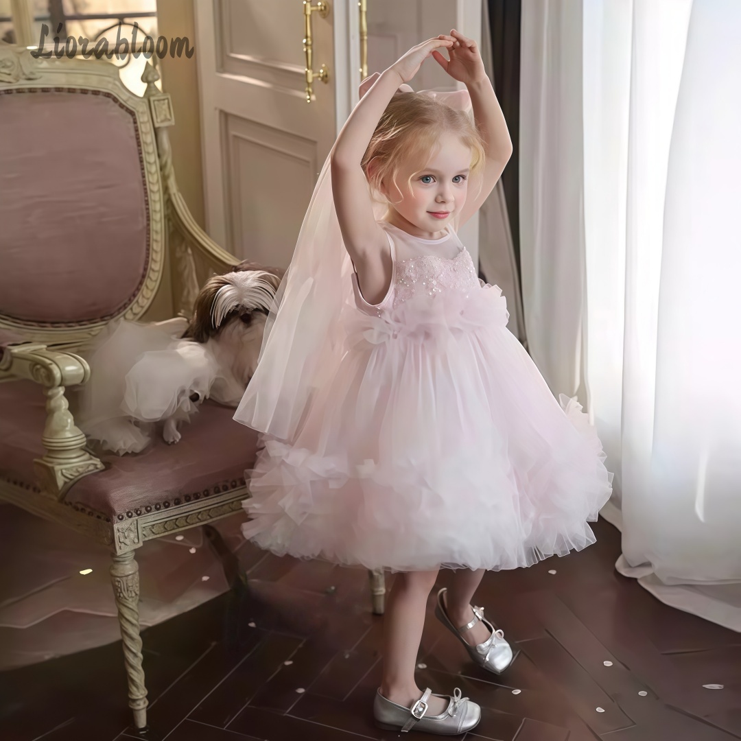 Women Formal Party Wear Dress - Girls' Tulle Gown Layered Skirt Design