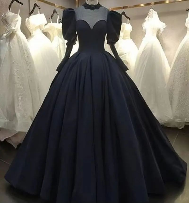 Women'S Gothic Formal Wear - Gothic Black Wedding Dress Sheer Sweetheart