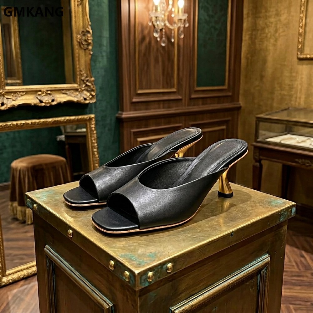 Kitten Heel Women - Women’s Square Toe Slip On Mule