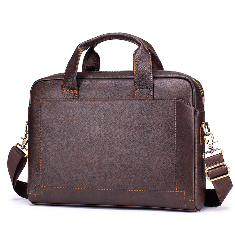 Structured Handbag Work - Genuine Leather Men's Business Briefcase Large