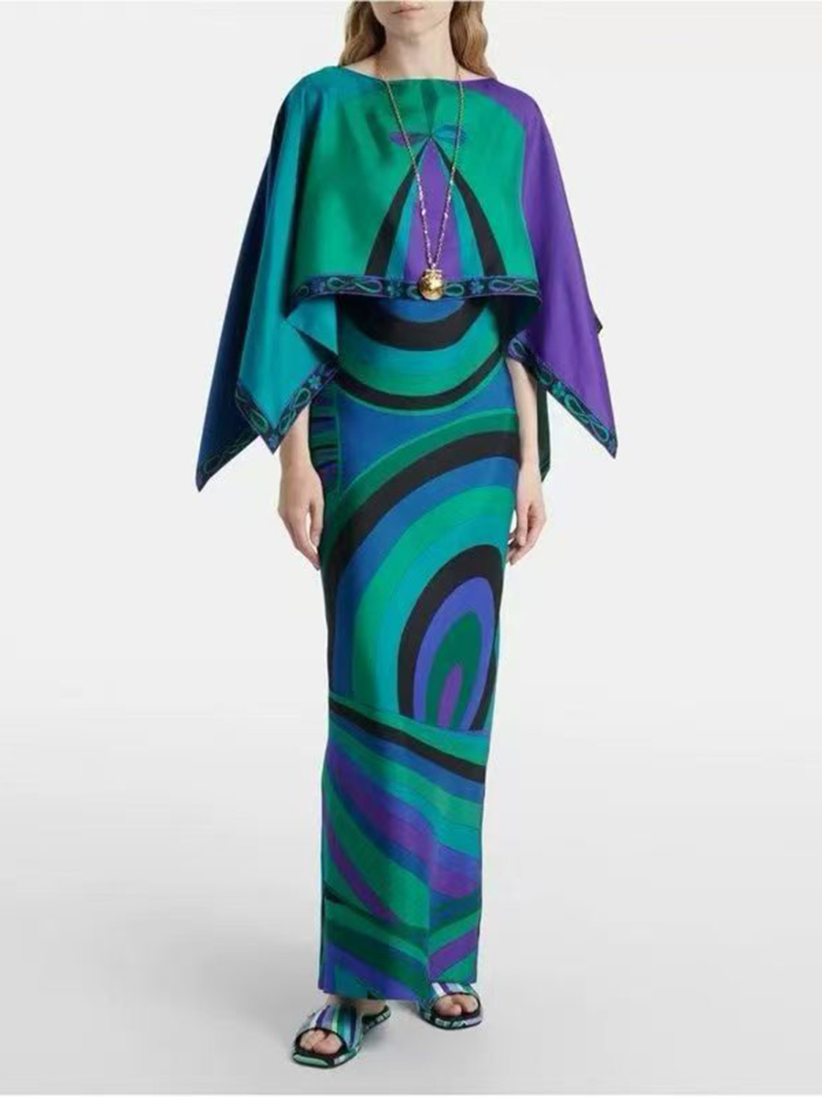 VGH Light Blue Abstract Print  - Women Formal Wear For Summer 评论和价格
