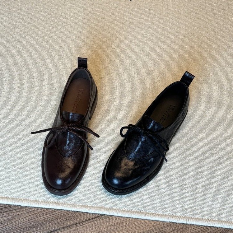 French Vintage Simple Lace-up  - Kitten Heel Women 评论和价格