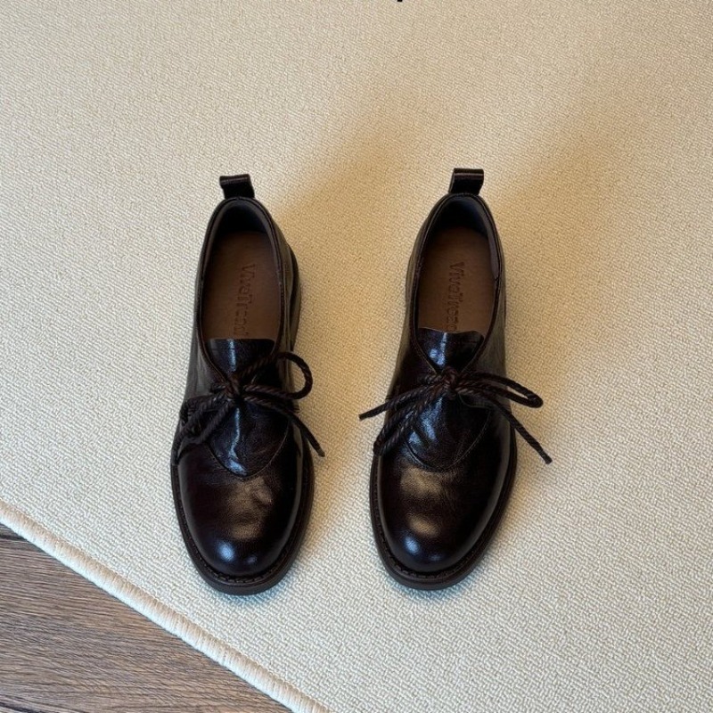 French Vintage Simple Lace-up  - Kitten Heel Women 评论和价格