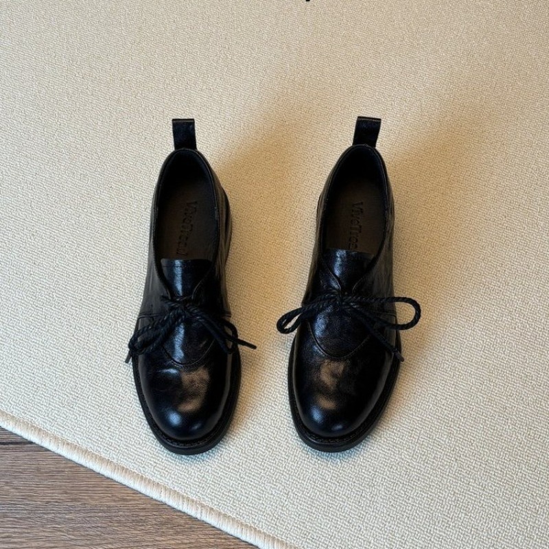 French Vintage Simple Lace-up  - Kitten Heel Women 评论和价格