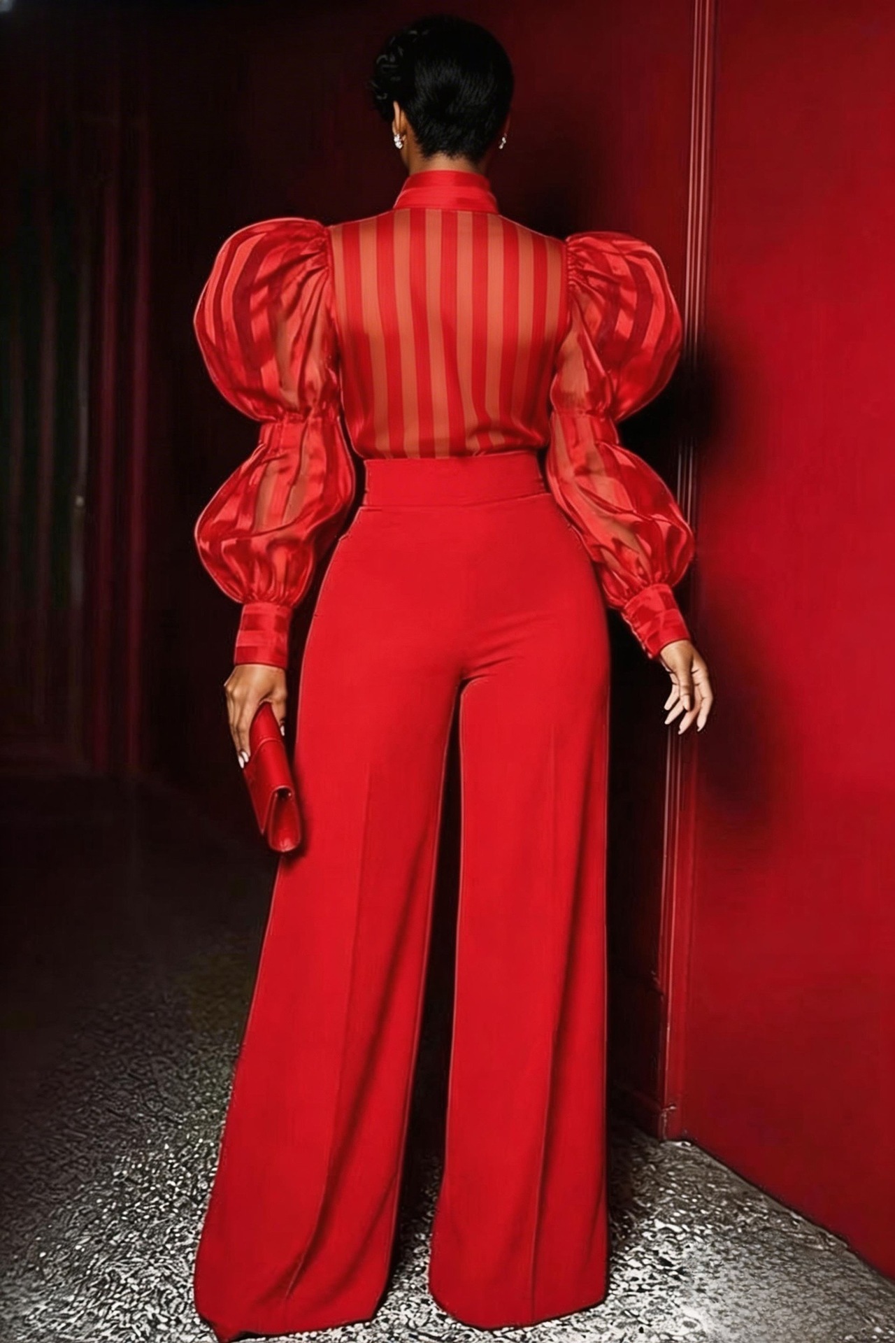 Plus Size Front Seam Wide Leg  - Women'S Formal Wear Pants 评论和价格