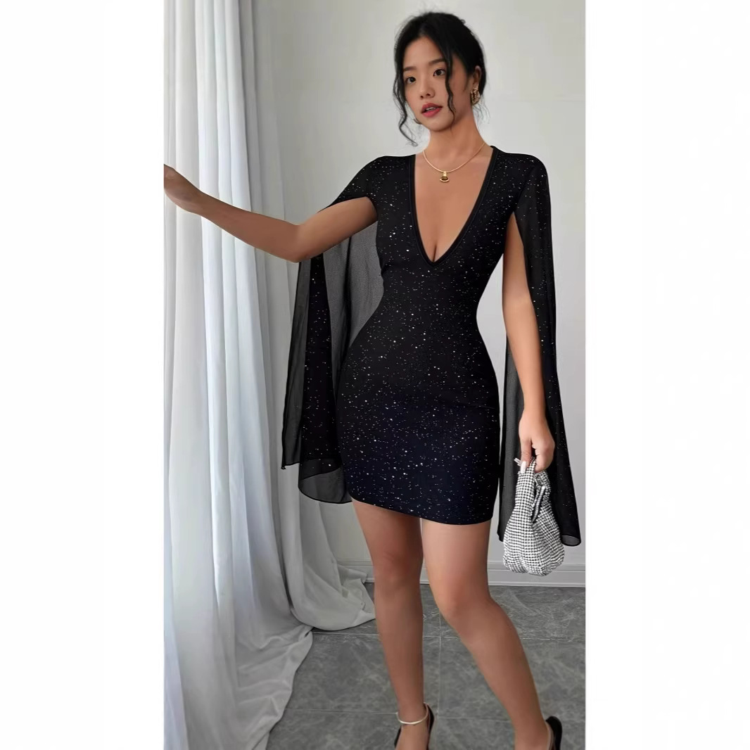 V Neck Bodycon Midi Dress Eleg - Women Formal Wear For Summer 评论和价格