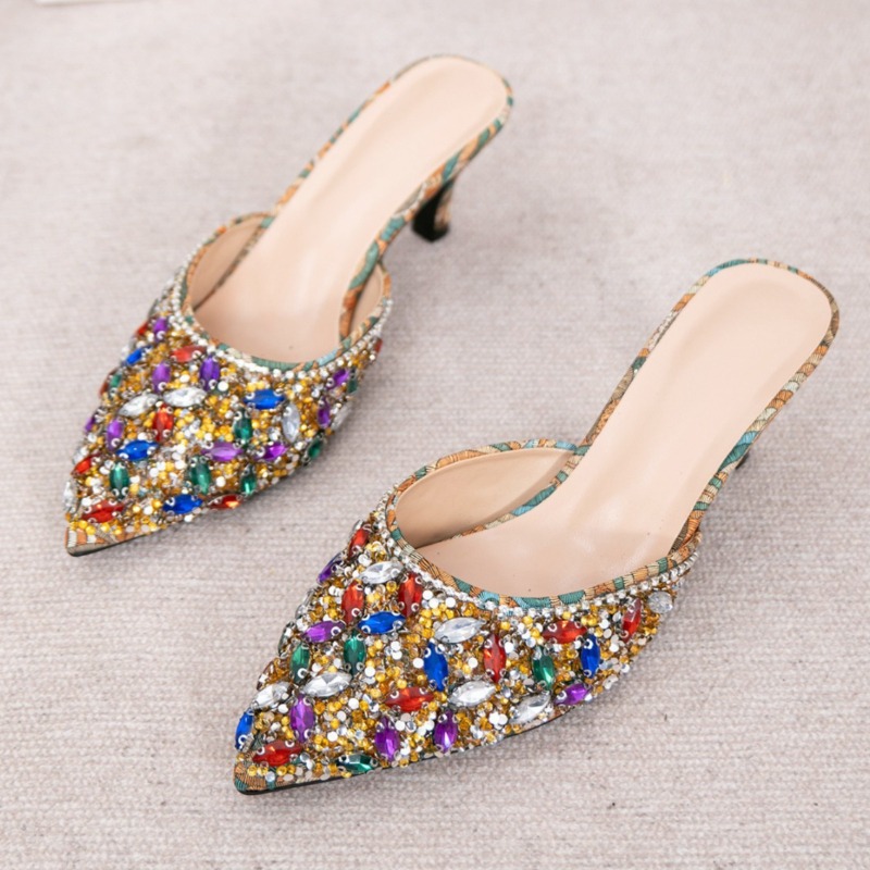 Luxury Rhinestone Kitten Heel  - Kitten Heel Women 评论和价格