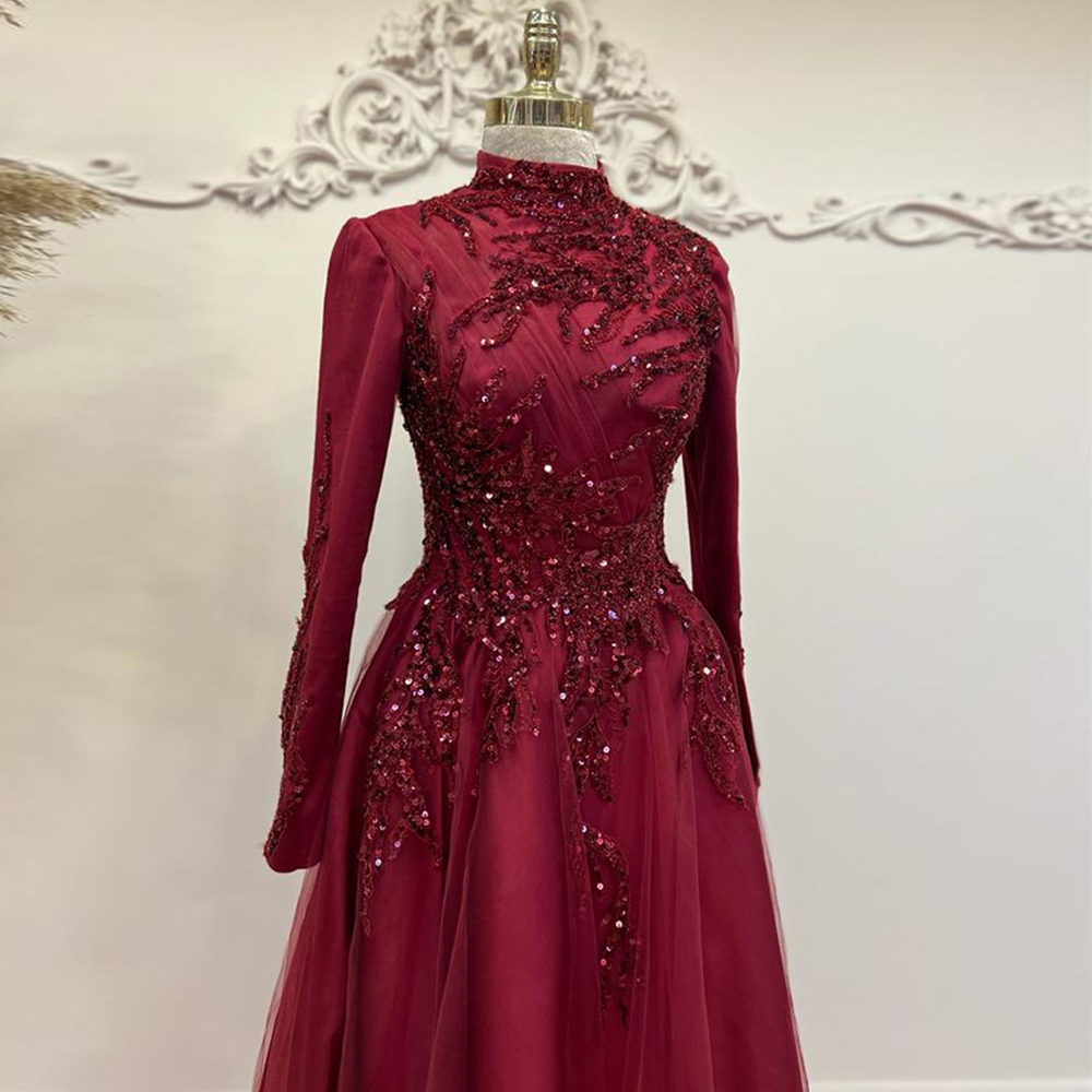 Beads Ankle Length A Line Prom - Women Formal Party Wear Dress 评论和价格