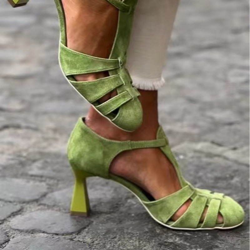 Women's Green Suede Kitten Hee - Kitten Heel Women 评论和价格