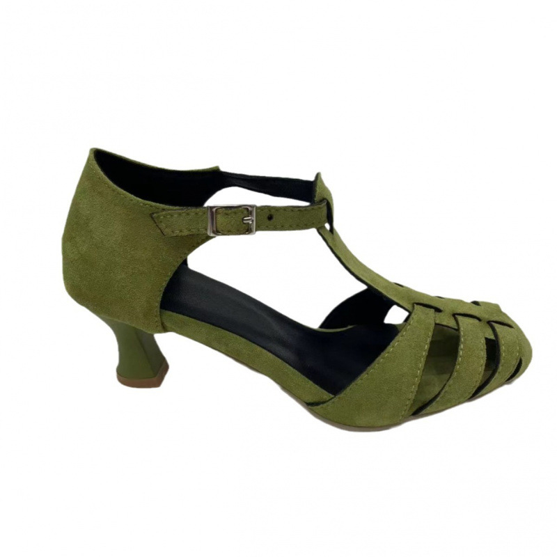 Women's Green Suede Kitten Hee - Kitten Heel Women 评论和价格