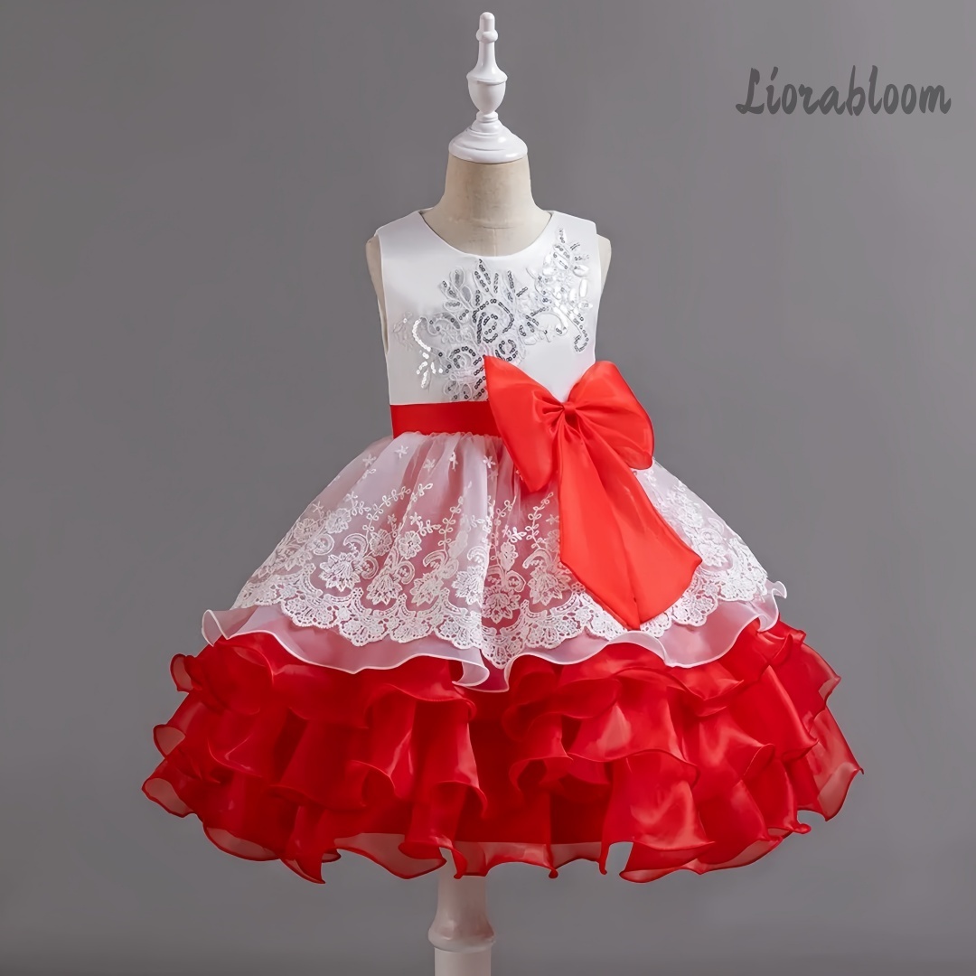 Girls' Dress With Large Bow Sl - Women Formal Party Wear Dress 评论和价格