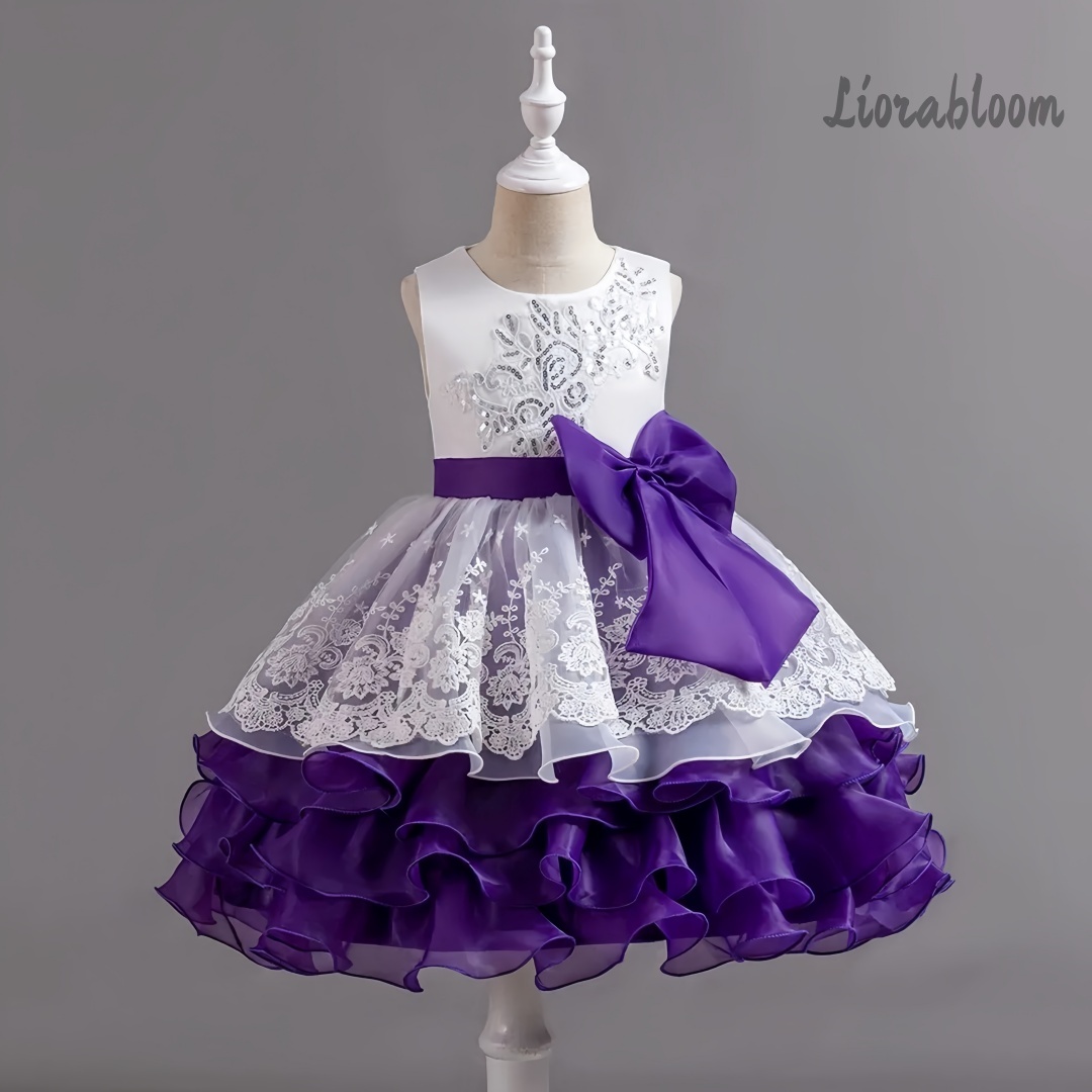 Girls' Dress With Large Bow Sl - Women Formal Party Wear Dress 评论和价格