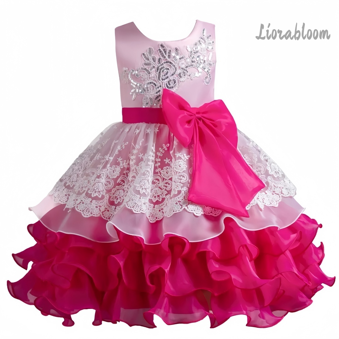 Girls' Dress With Large Bow Sl - Women Formal Party Wear Dress 评论和价格