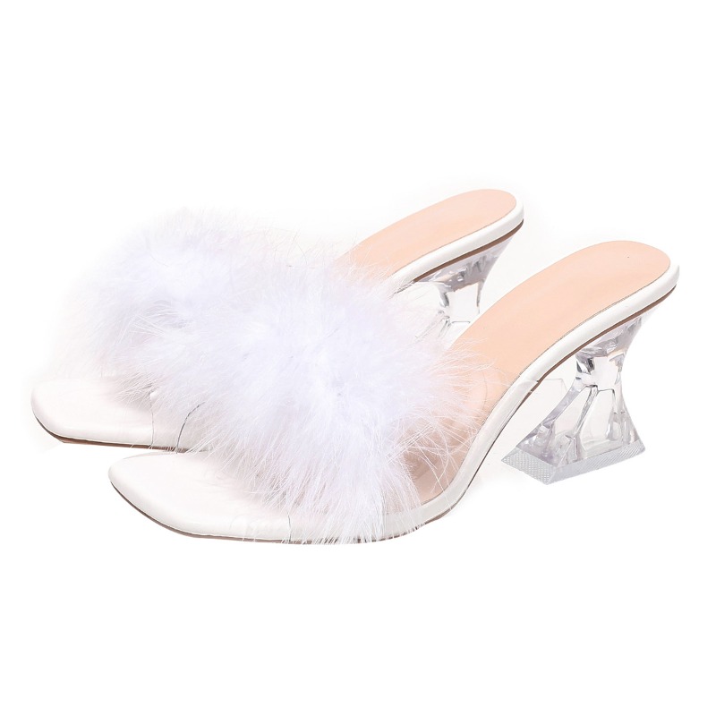 2025 New Elegant Sexy Feather  - Kitten Heel Women 评论和价格