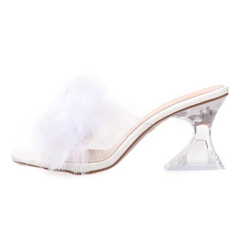 2025 New Elegant Sexy Feather  - Kitten Heel Women 评论和价格