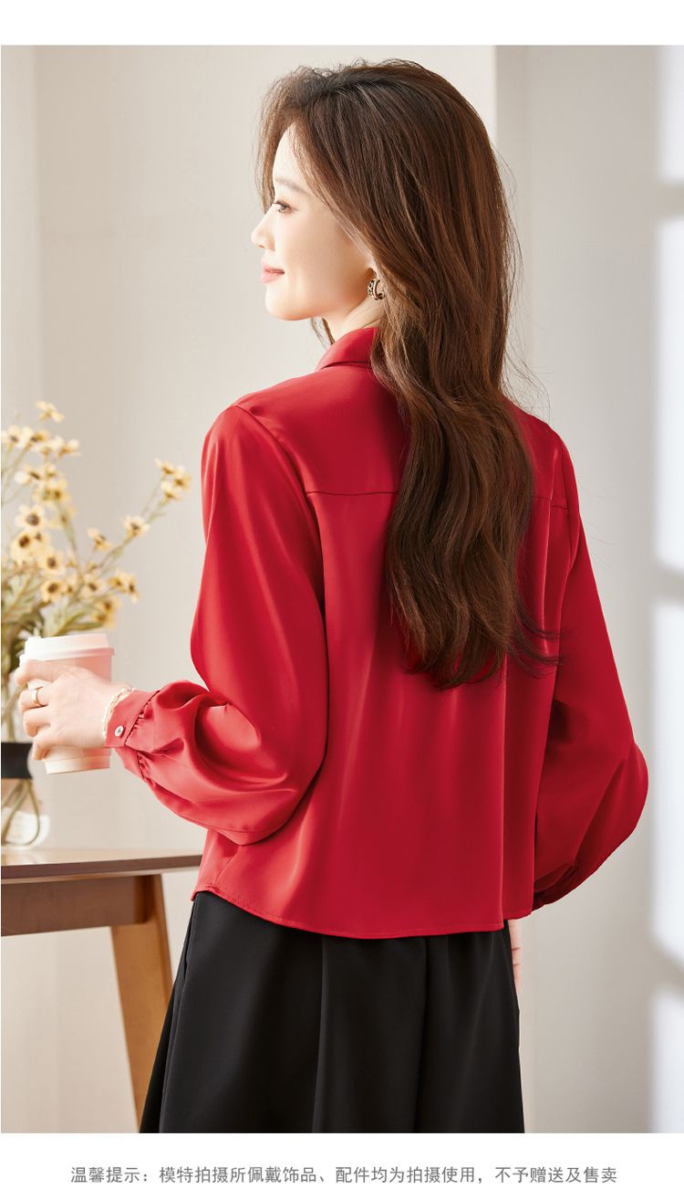 Long Sleeve Shirts Womens Cott - Women Formal Blouses For Evening Wear 评论和价格