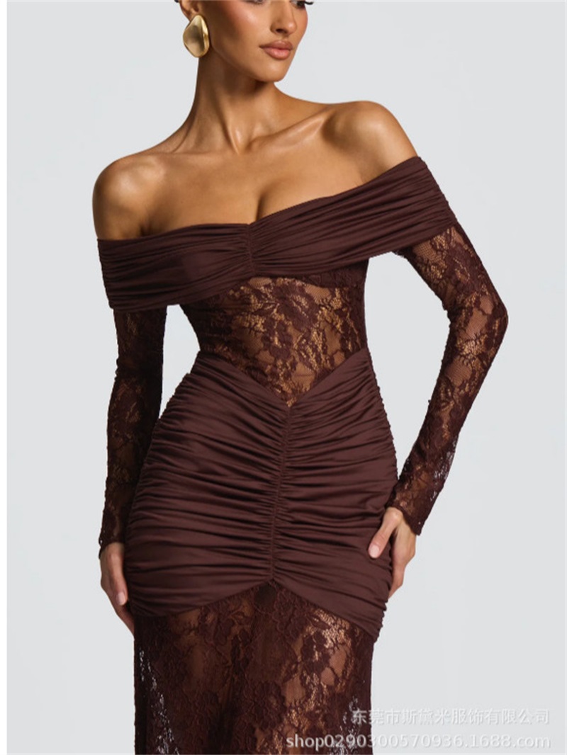 Sexy Lace Mermaid Women Prom D - Women Formal Party Wear Dress 评论和价格