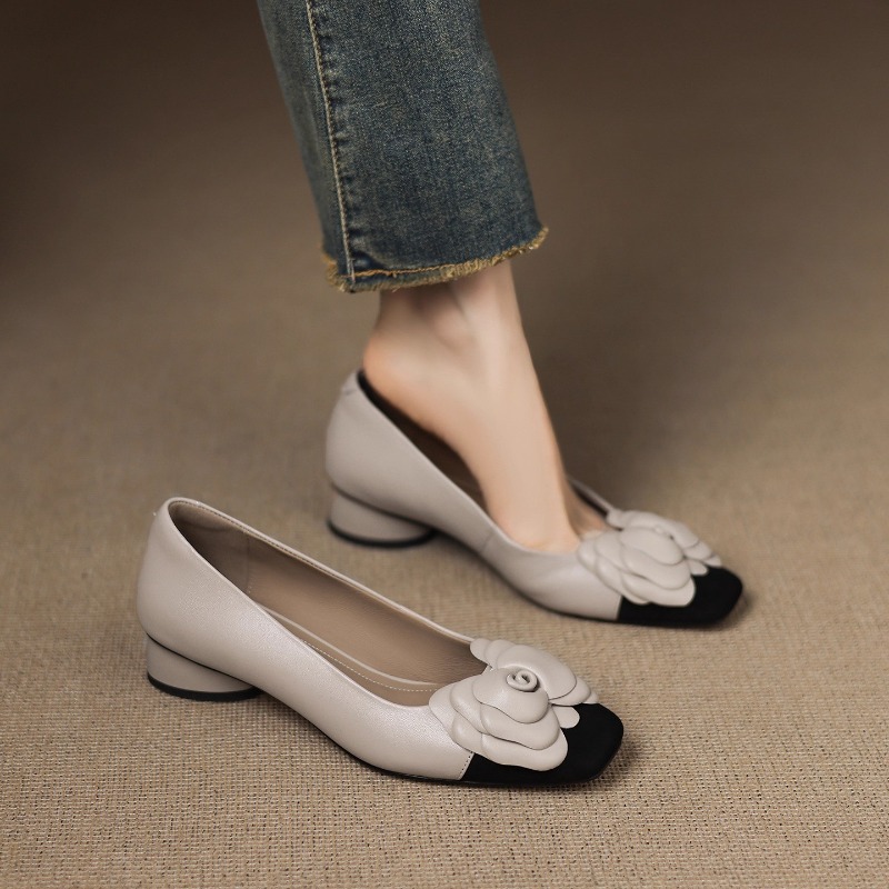 French Kitten Heel Color Block - Kitten Heel Women 评论和价格