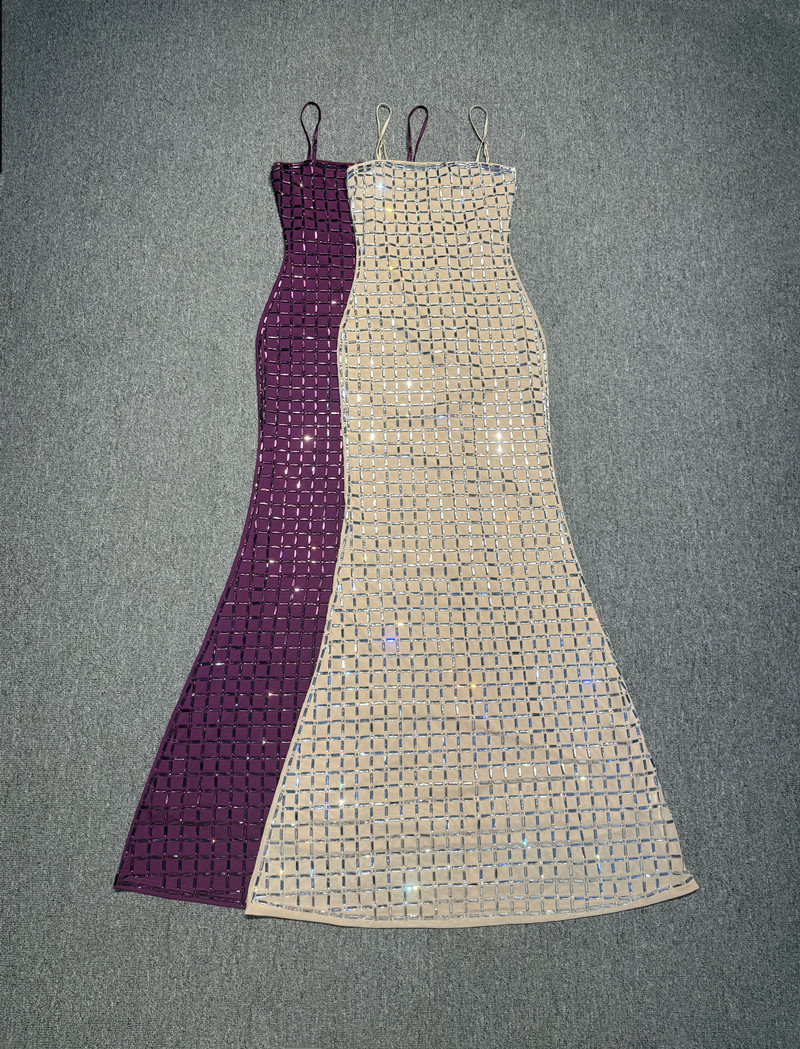 Purple Crystal Women Prom Dres - Women Formal Party Wear Dress 评论和价格