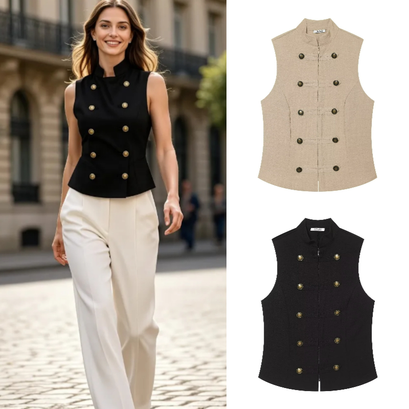 Women's Slim Fit Sleeveless Bu - Women Formal Blouses For Evening Wear 评论和价格
