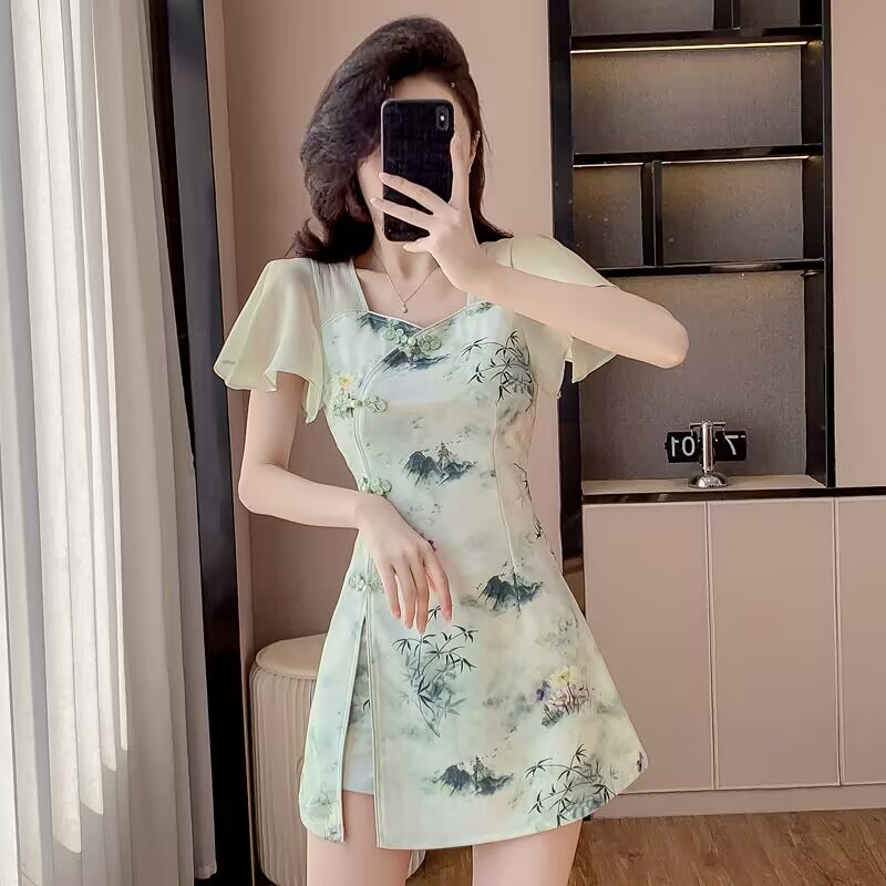 Summer Chinese Style Sweet Che - Women Formal Wear For Summer 评论和价格