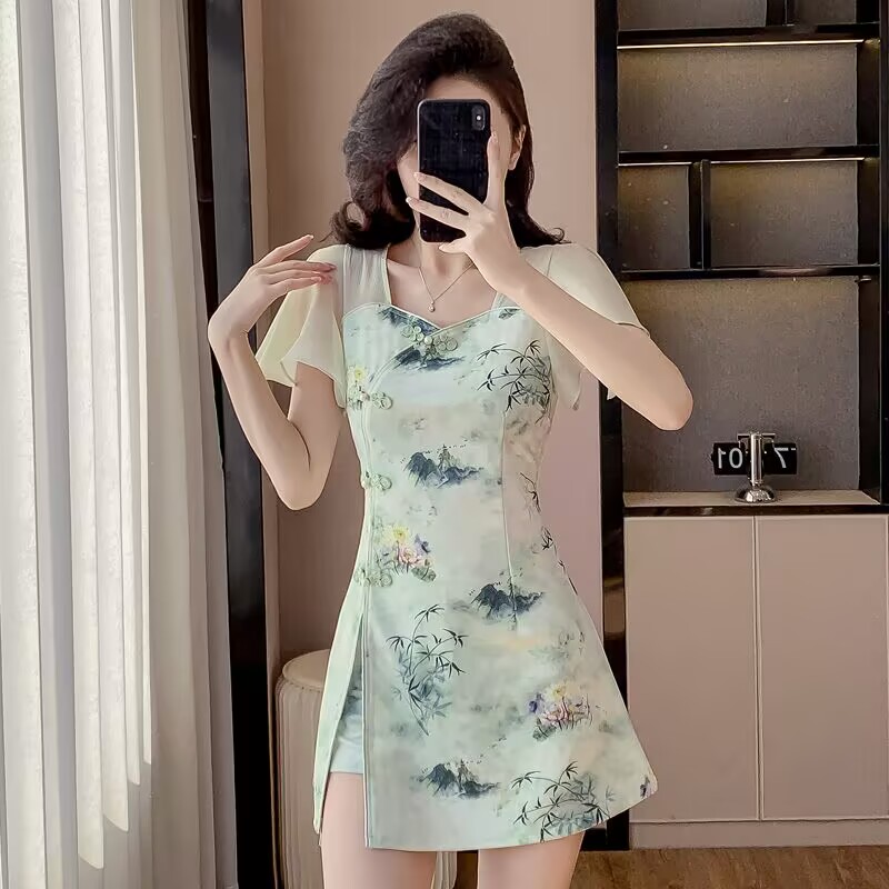 Summer Chinese Style Sweet Che - Women Formal Wear For Summer 评论和价格