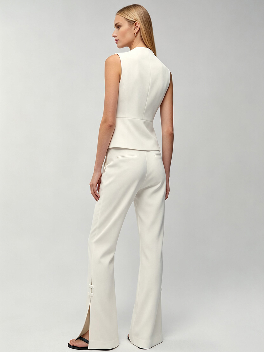 LIMO Women White Chinese Frog  - Women'S Formal Wear Pants 评论和价格