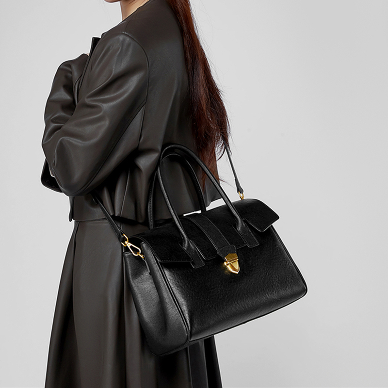 BURMINSA Genuine Leather Top H - Structured Handbag Work 评论和价格