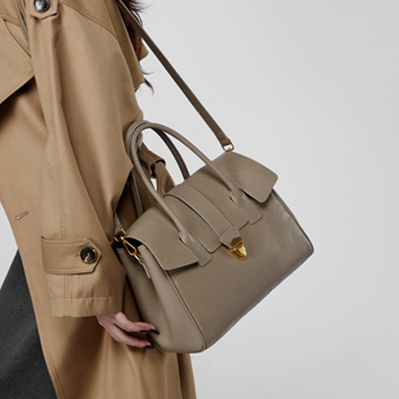 BURMINSA Genuine Leather Top H - Structured Handbag Work 评论和价格