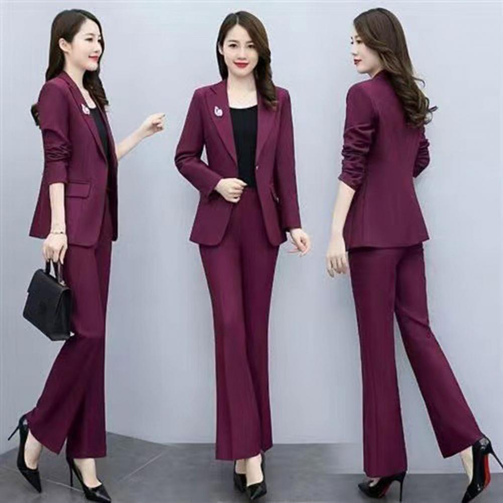 2 Pcs/Set Lady Formal Coat Pan - Women'S Formal Wear Pants 评论和价格