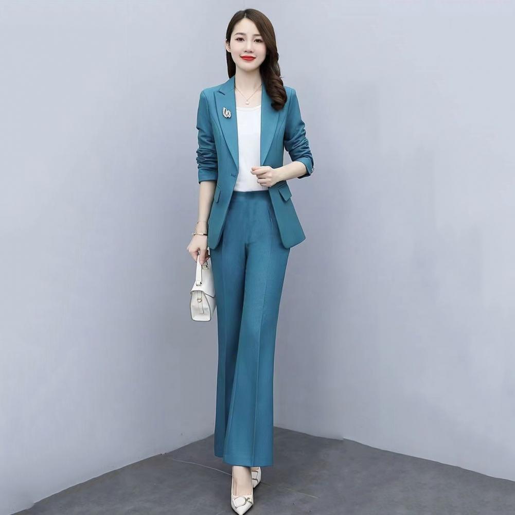 2 Pcs/Set Lady Formal Coat Pan - Women'S Formal Wear Pants 评论和价格